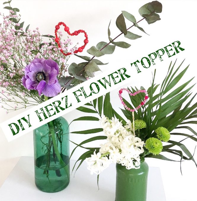 DIY Herz Flower Blumen Topper sophiagaleria