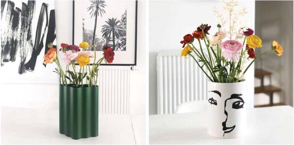 Blumen Deko - 5 x Vasen in Ranunkeln - verschiedenen sophiagaleria