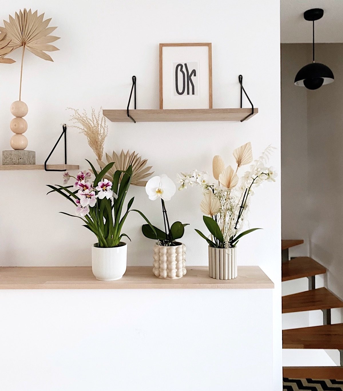 Orchideen Deko im Boho Style