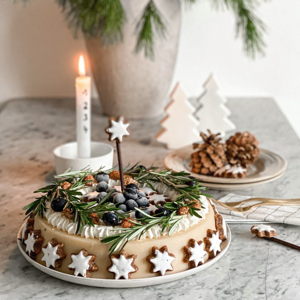 Weihnachtsdeko Torte Marzipan sophiagaleria