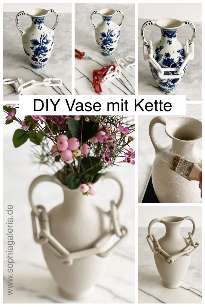 Anleitung DIY Vase mit Kette sophiagaleria