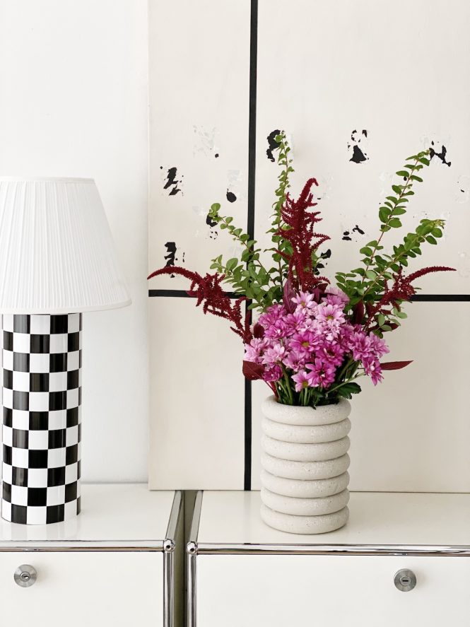 DIY Blumen Vase mit Chrysanthemen sophiagaleria
