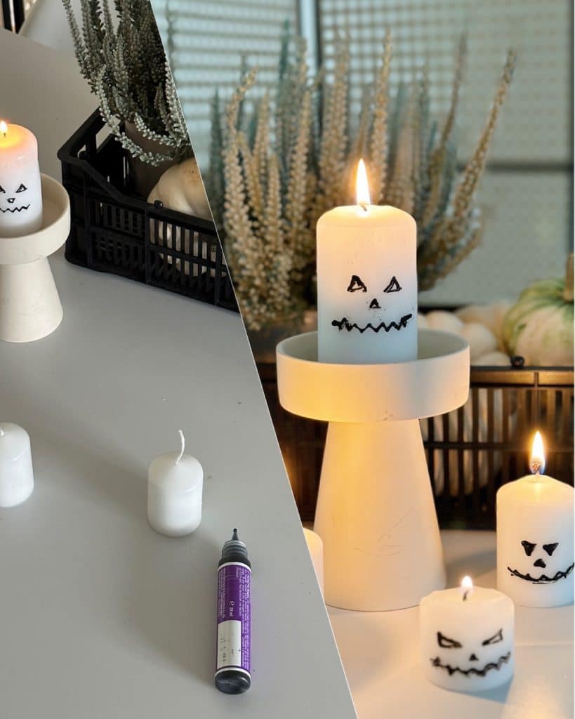 DIY Halloween Kerzen Ideen sophiagaleria