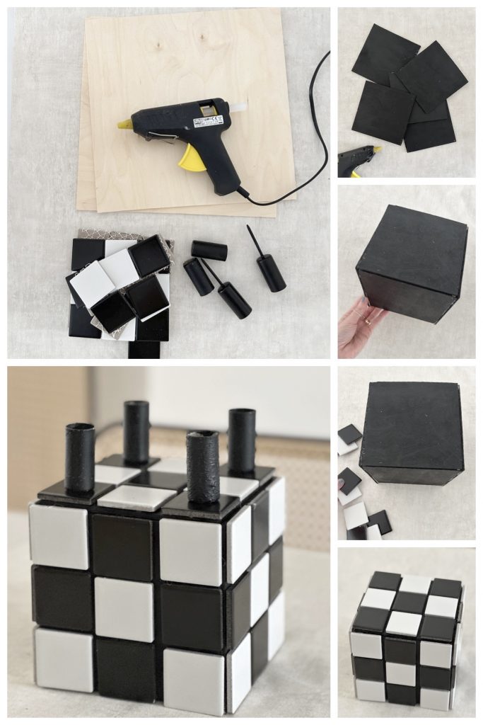DIY Cube Kerzenhalter Anleitung Advent sophiagaleria