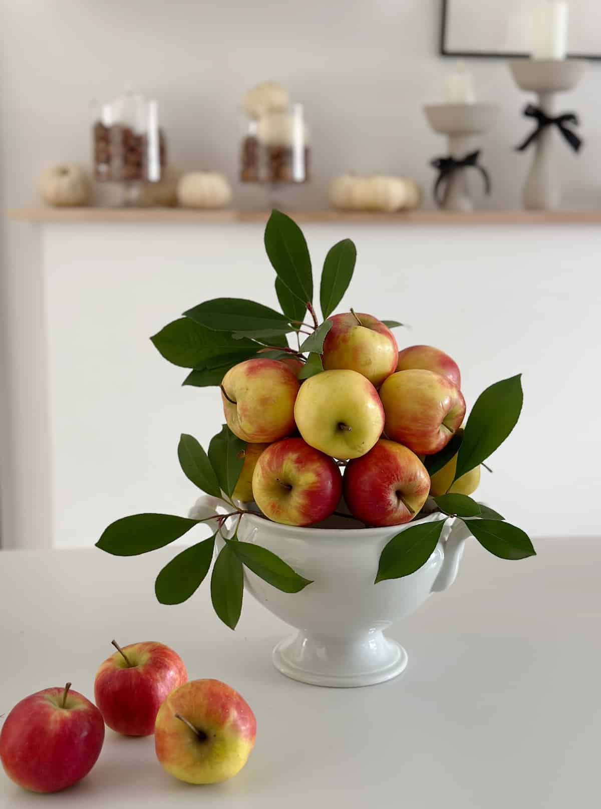 Herbst Deko - DIY Apfel Centerpiece